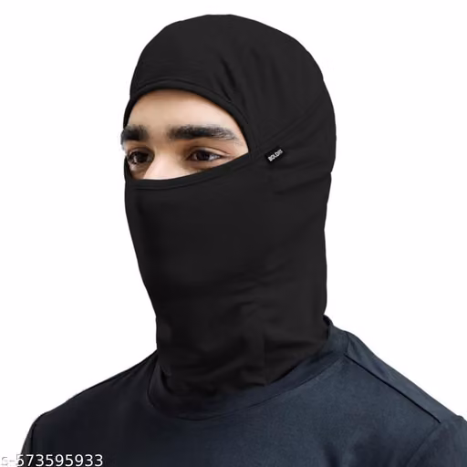 Fratte Full & Half Face Mask for Bikers Black Face Protective Mask