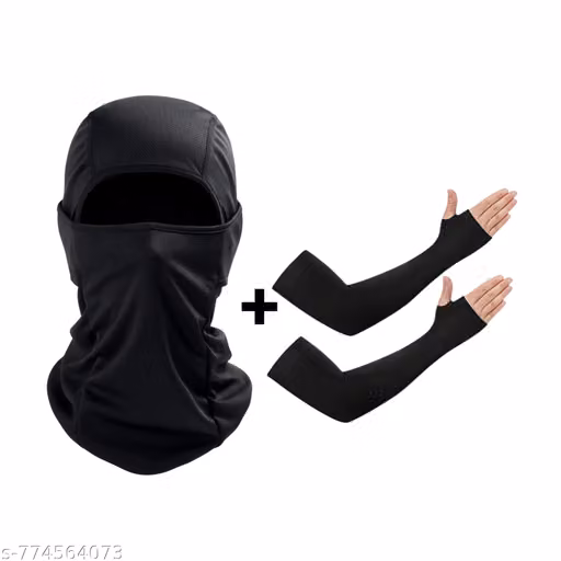 Full Bike Face Mask with Arm Sleeves for Bike Riding & Sun Protection