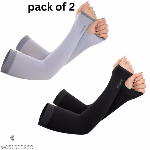 UV Protection Arm Sleeves for Bikers & Athletes Free Size