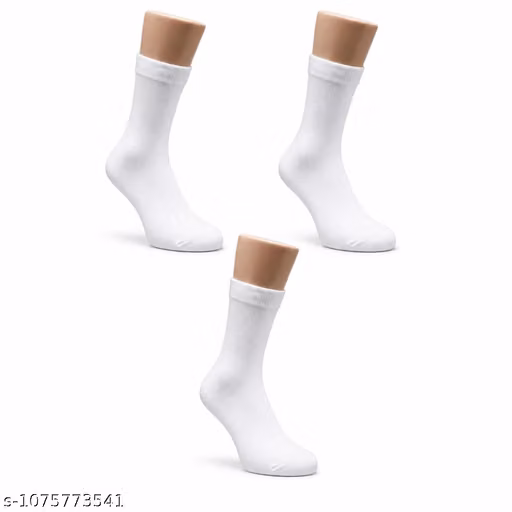 Kids' Premium White Cotton School Socks – Soft Stretchable Pack of 5