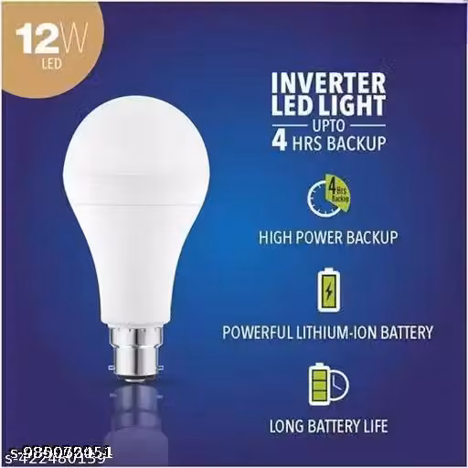 12 Watt B22 Inverter Backup LED Bulb – White