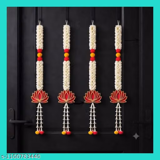Lotus Decorative Wall Hanging for Home & Pooja Room, Pack of 4