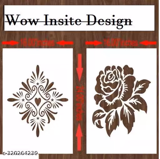 Wall Stencil 16 x 24 Inch Reusable Home Painting DIY Design – Pack of 2