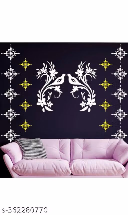 Wall Stencil 16 x 24 Inch Reusable Contemporary Art DIY Design – Pack of 2
