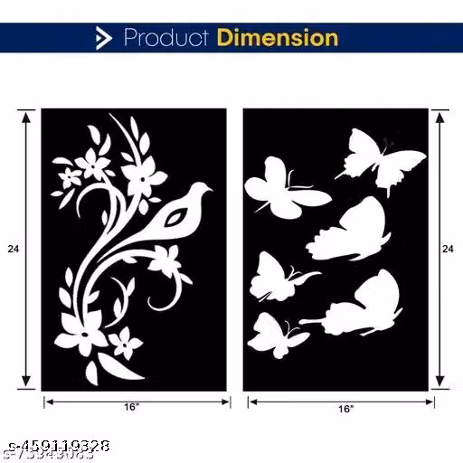 Wall Stencil 16 x 24 Inch Reusable Creative Modern Art – Pack of 2