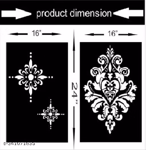 Wall Stencil 16 x 24 Inch Reusable DIY Decorative Art – Pack of 1