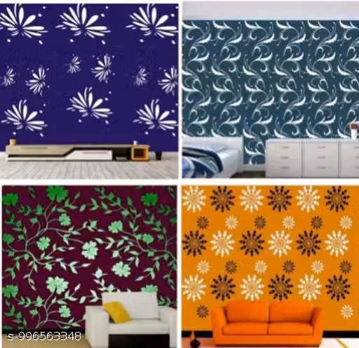 Wall Stencil 24 x 40 Inch Reusable Large DIY Pattern Art Design – Pack of 1