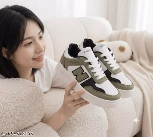 Women’s & Girls’ Stylish Colorblocked Casual Sneakers Trendy Footwear