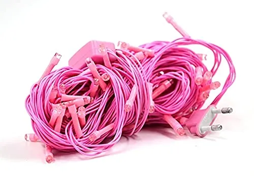 Pink Plastic Rice Lights 5 Meter Serial Bulb Ladi