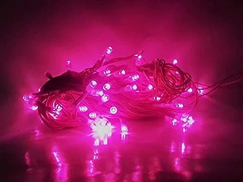 Pink Plastic Rice Lights 10 Meter Serial Bulb Ladi