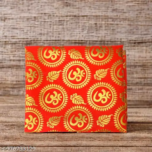 Pooja Aasan Cloth Chowki Mat 1 Meter for Mandir & Puja