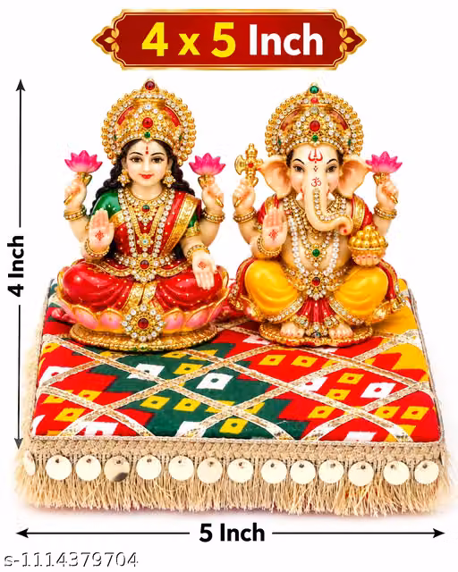 Laxmi Ganesh Chowki Singhasan 4 × 5 Inch