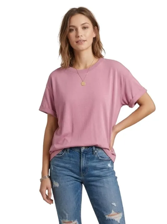 Women’s Oversized Cotton T-Shirt – Round Neck Half Sleeve