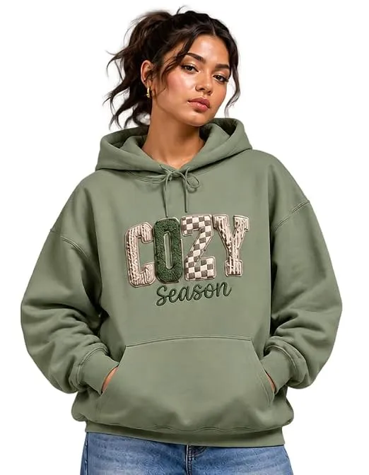 Men’s Cotton Fleece Cozy Season Graphic Hoodie