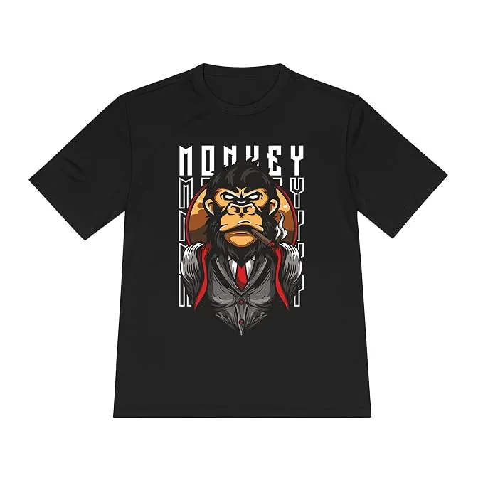 Men’s Black Money Monkey Graphic Cotton T-Shirt