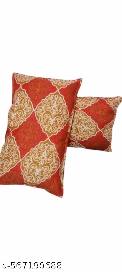 Cotton Ethnic Motif Square Pillows Pack of 2 Maroon