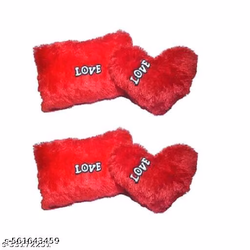 Solid Cotton Rectangular Cushions & Pillows Set of 4