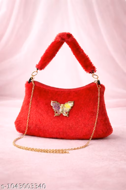 Red Sling Bag for Girls with Single Compartment