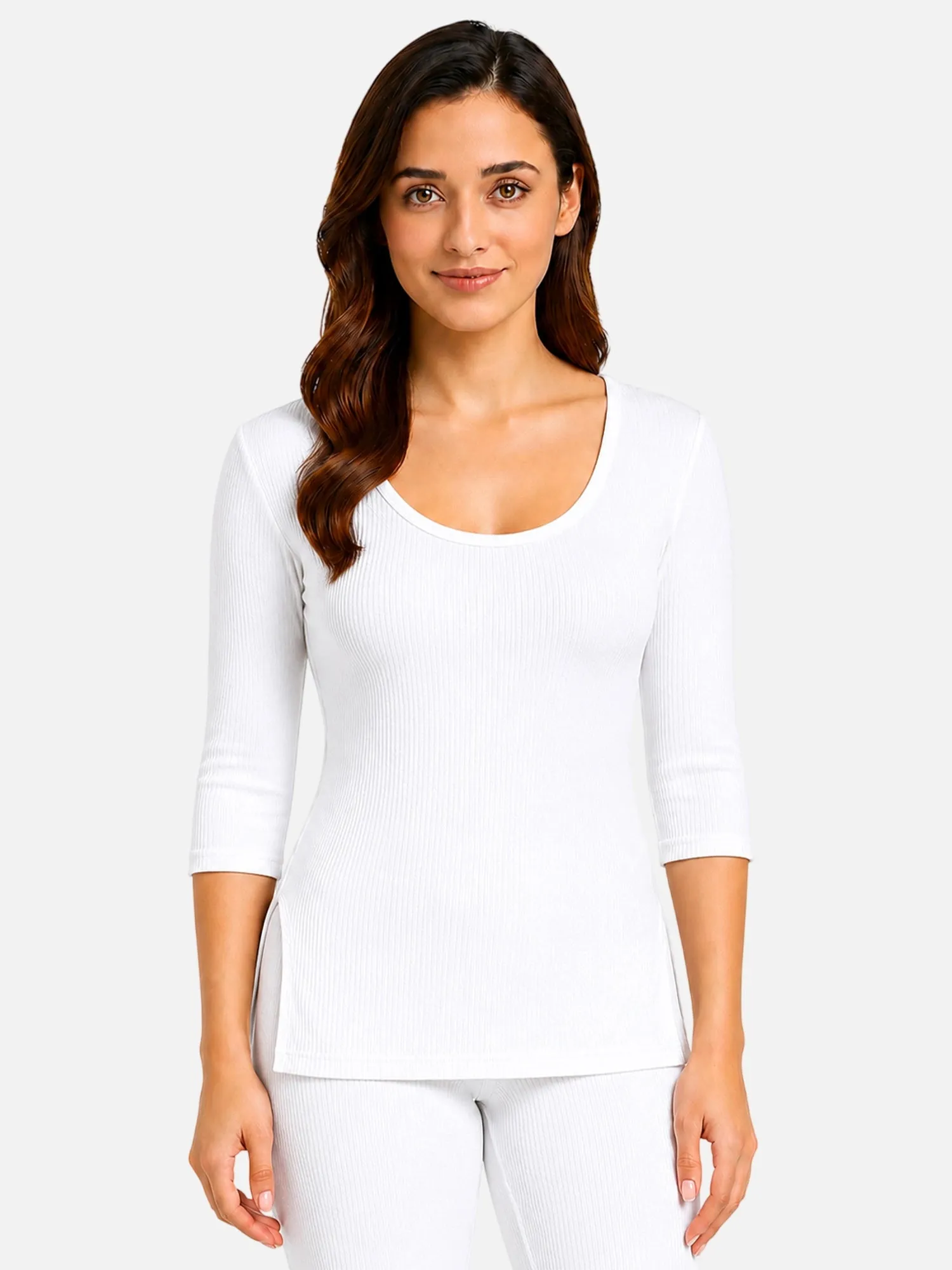 Women’s Quilted Thermal Top – Round Neck Full Sleeves Long Length Winter Wear