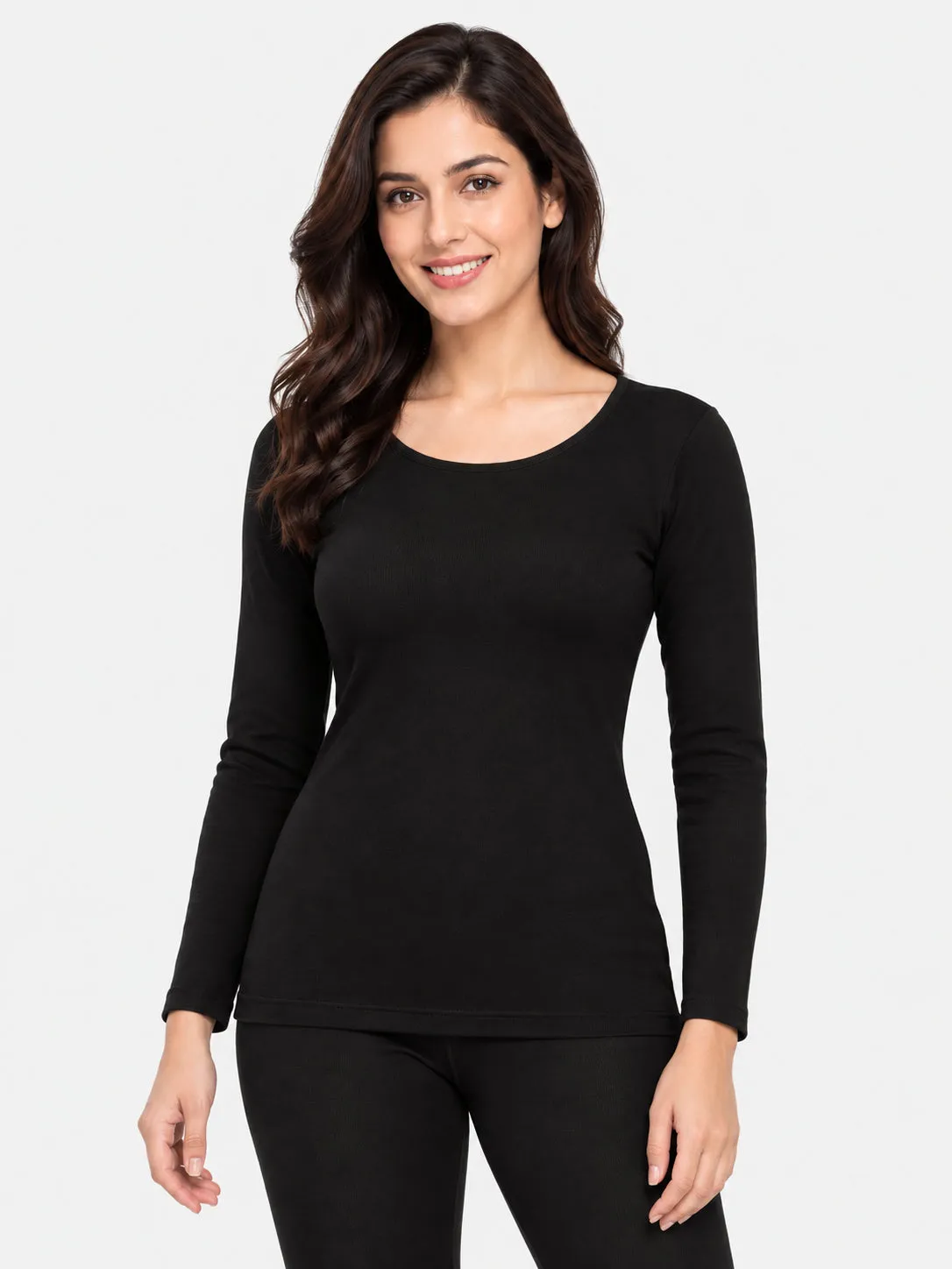 Women’s Full Sleeve Thermal Top – Round Neck Slim Fit Winter Layering