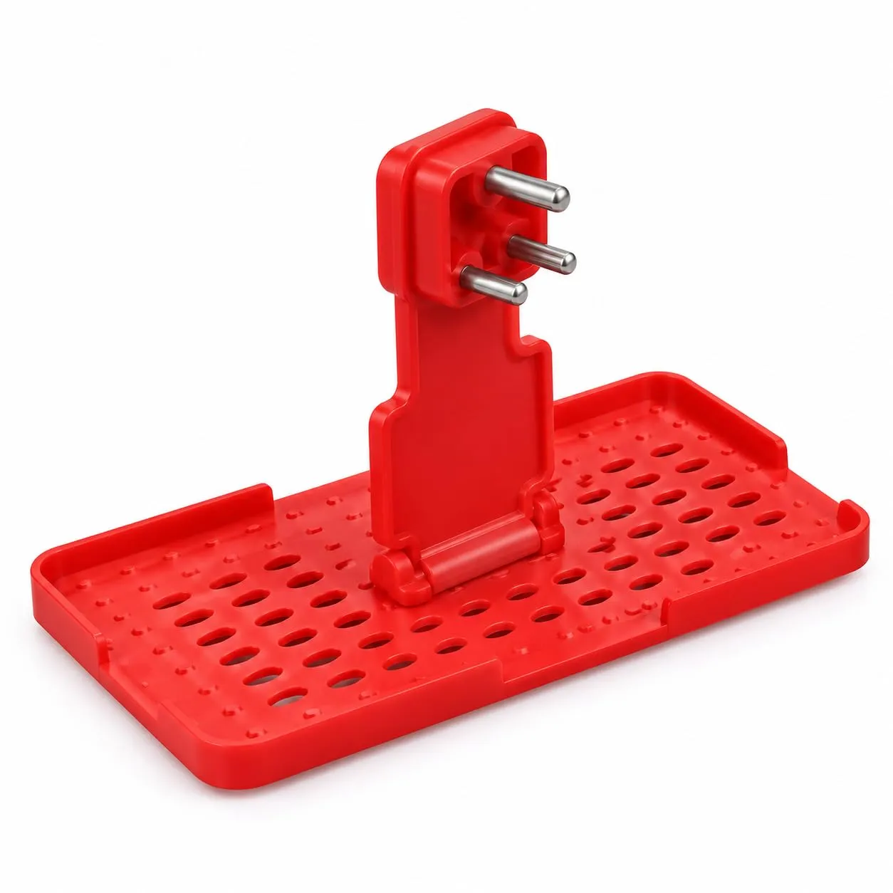 Foldable Mobile Charging Holder Plastic Phone Tray Red