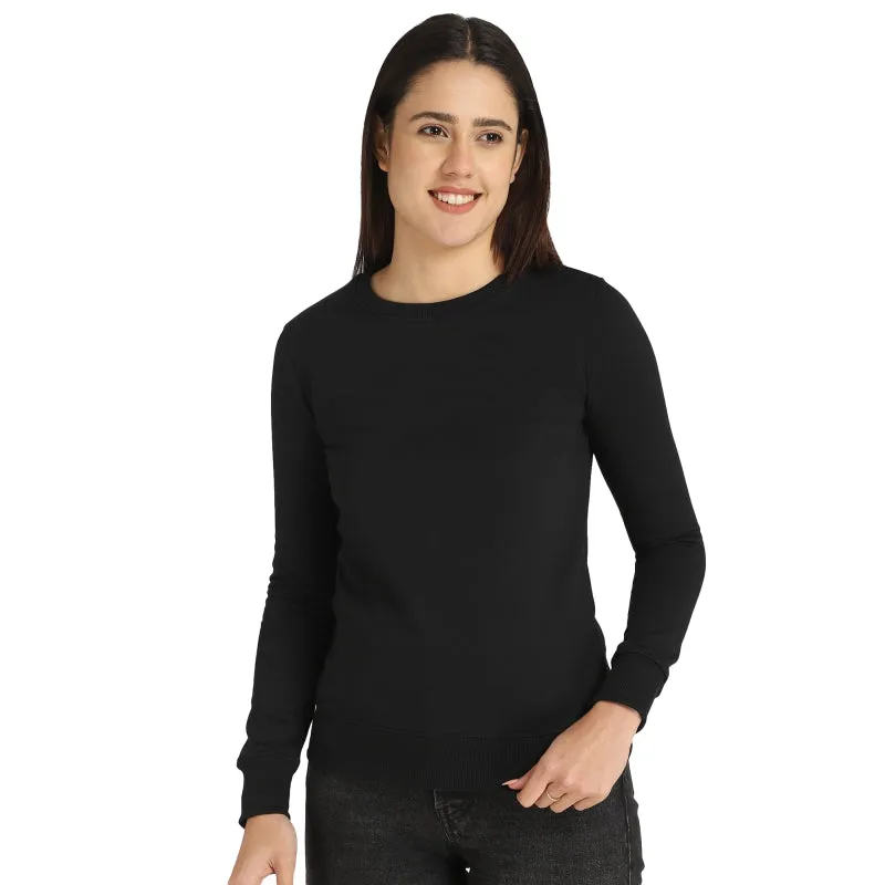 Women’s Stretch Comfort Fleece Sweatshirt – Full Sleeve Casual Winter Wear