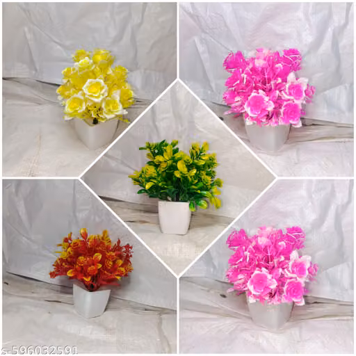Artificial Plants & Flowers Cute Unique Design Combo Set of 5