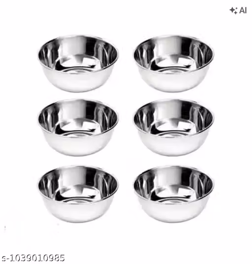 Stainless Steel Bowls Set of 6