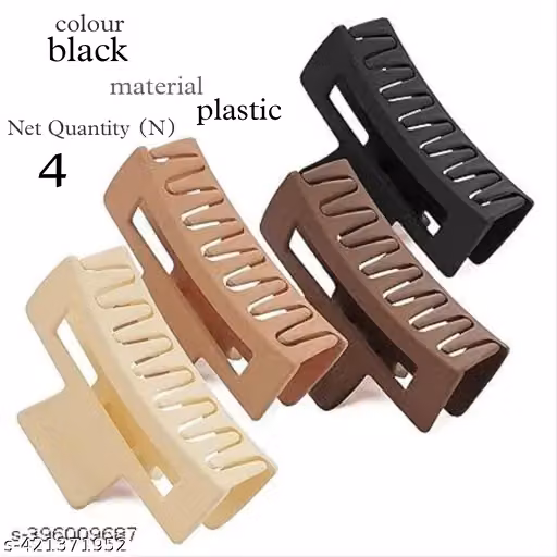 Matte Rectangle Hair Claw Clip for Women