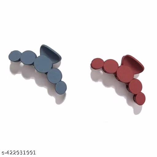 Matte Bubble Hair Claw Clips Set of 4 for Women