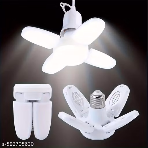 Foldable Mini Fan Blade LED Bulb 4 Leaf Pack of 2