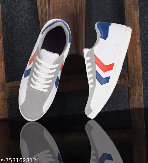 Men’s Casual Sneakers with Mesh Upper & Lace-Up Design