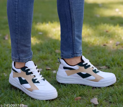 Men’s Casual Sneakers with Mesh Upper & Lace-Up Design