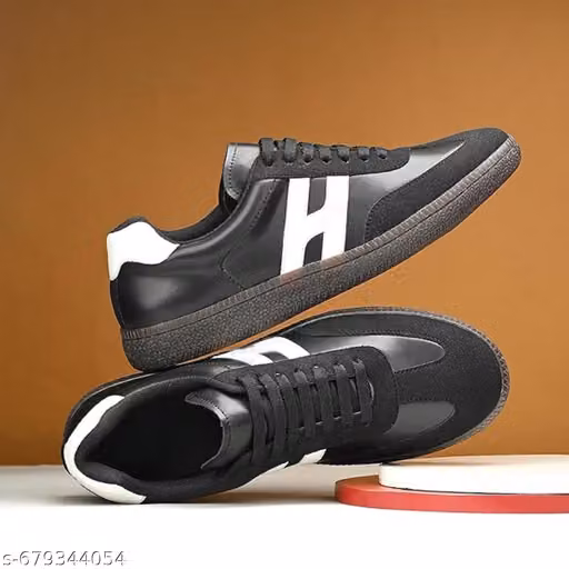 Men’s Printed Sports Running Shoes with Mesh Upper