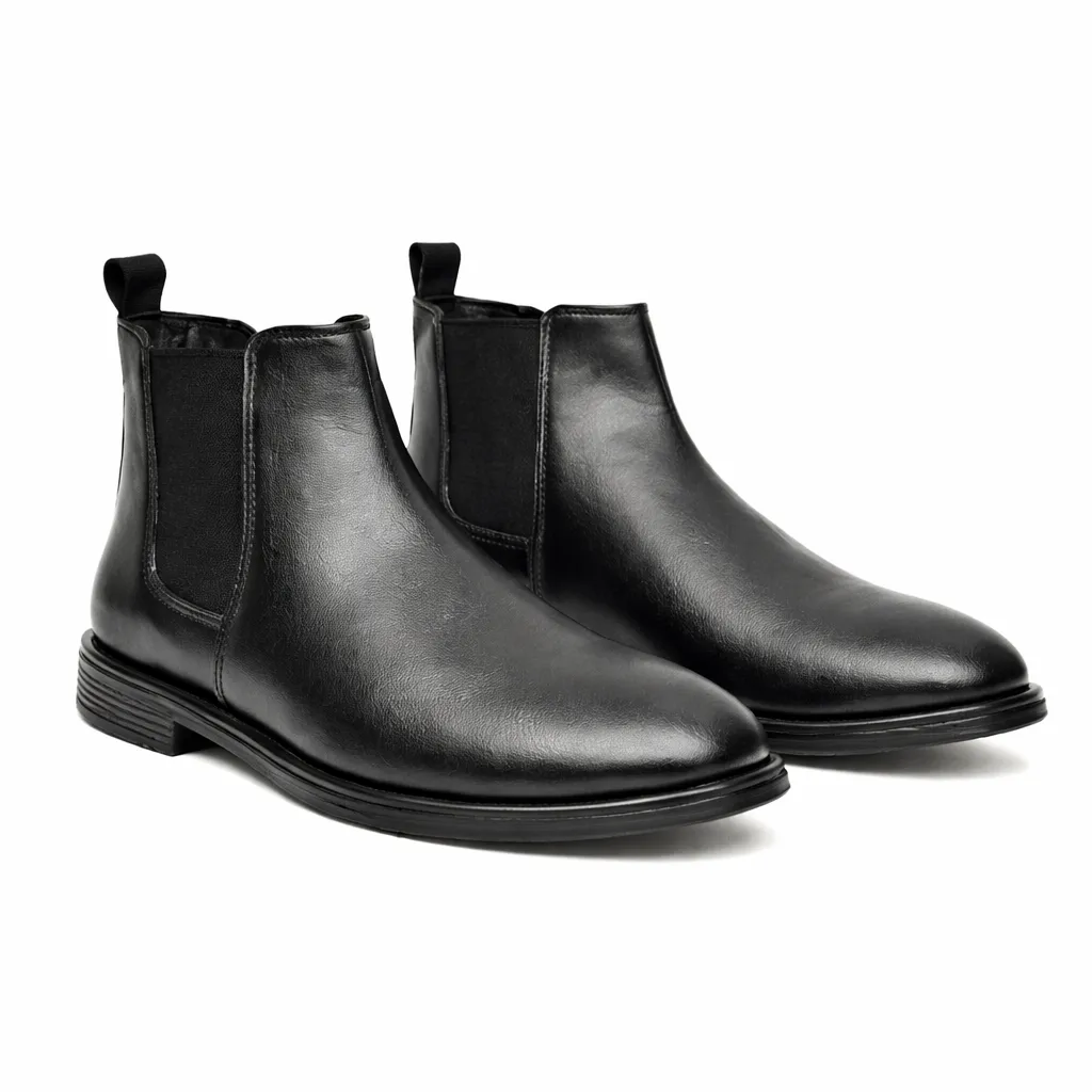 Chelsea Boots – Men’s Tan Genuine Leather Slip-On Ankle Boots