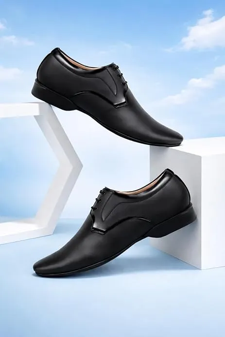 Formal Shoes – Men’s Pointed Toe Synthetic Leather Lace-Up Office & Wedding Shoes