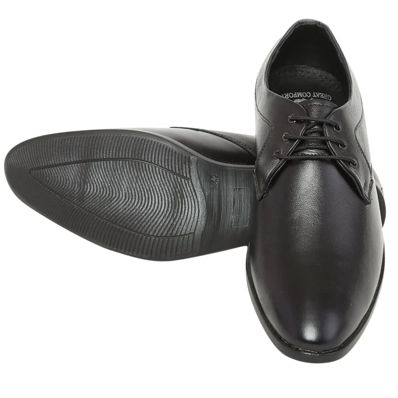 Formal Shoes – Men’s Classic Derby Synthetic Leather Lace-Up Office Shoes