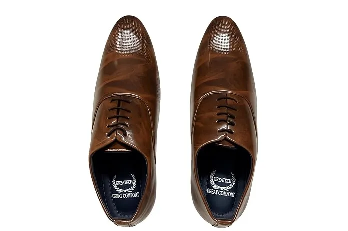 Formal Shoes – Men’s Genuine Leather Oxford Lace-Up Business Shoes