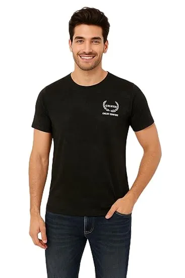 T-Shirts – Men’s Black Slim Fit Stretchable Spandex Gym & Sports Wear