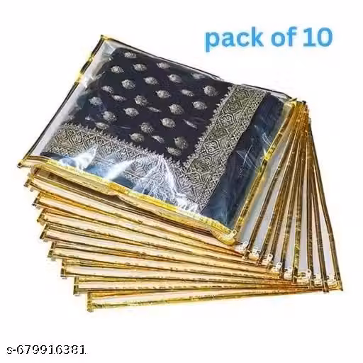 Saree Covers – Pack of 10 Premium Non-Woven Storage Bags with Strong Zipper Closure