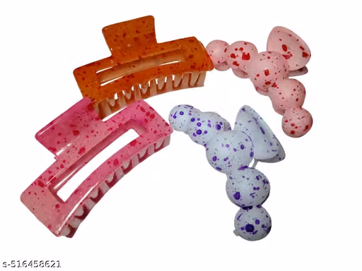 Pack of 4 Large Matte Hair Claw Clips for Women