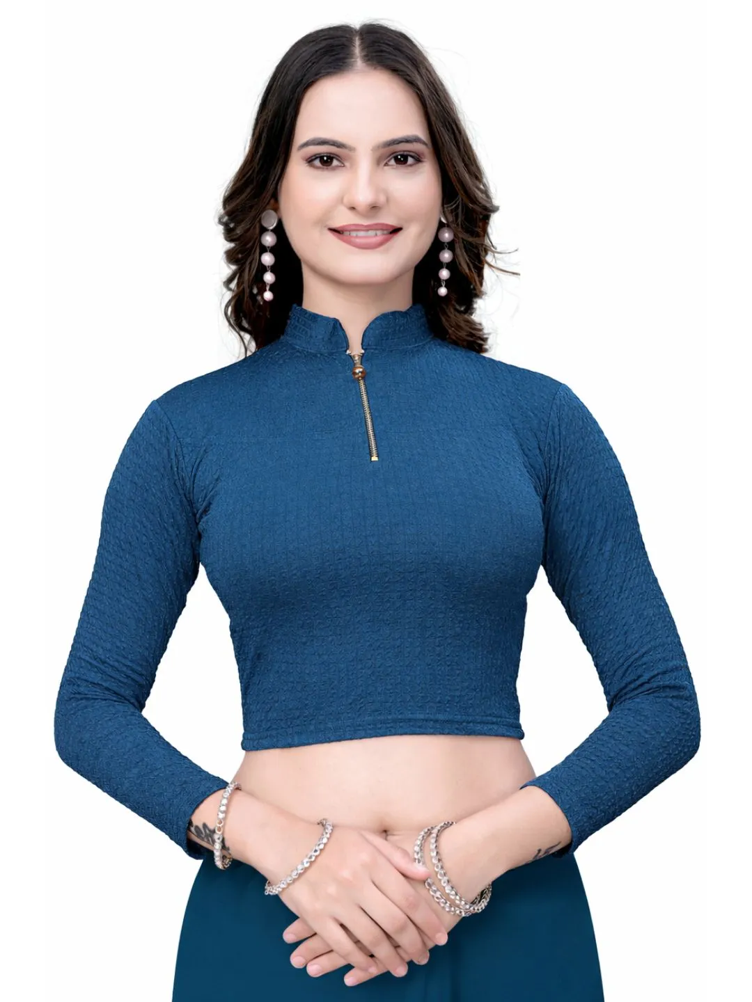 Kerosene Bubble Blouse for Women | Stylish Stretchable Saree Blouse | Full Sleeve Choli