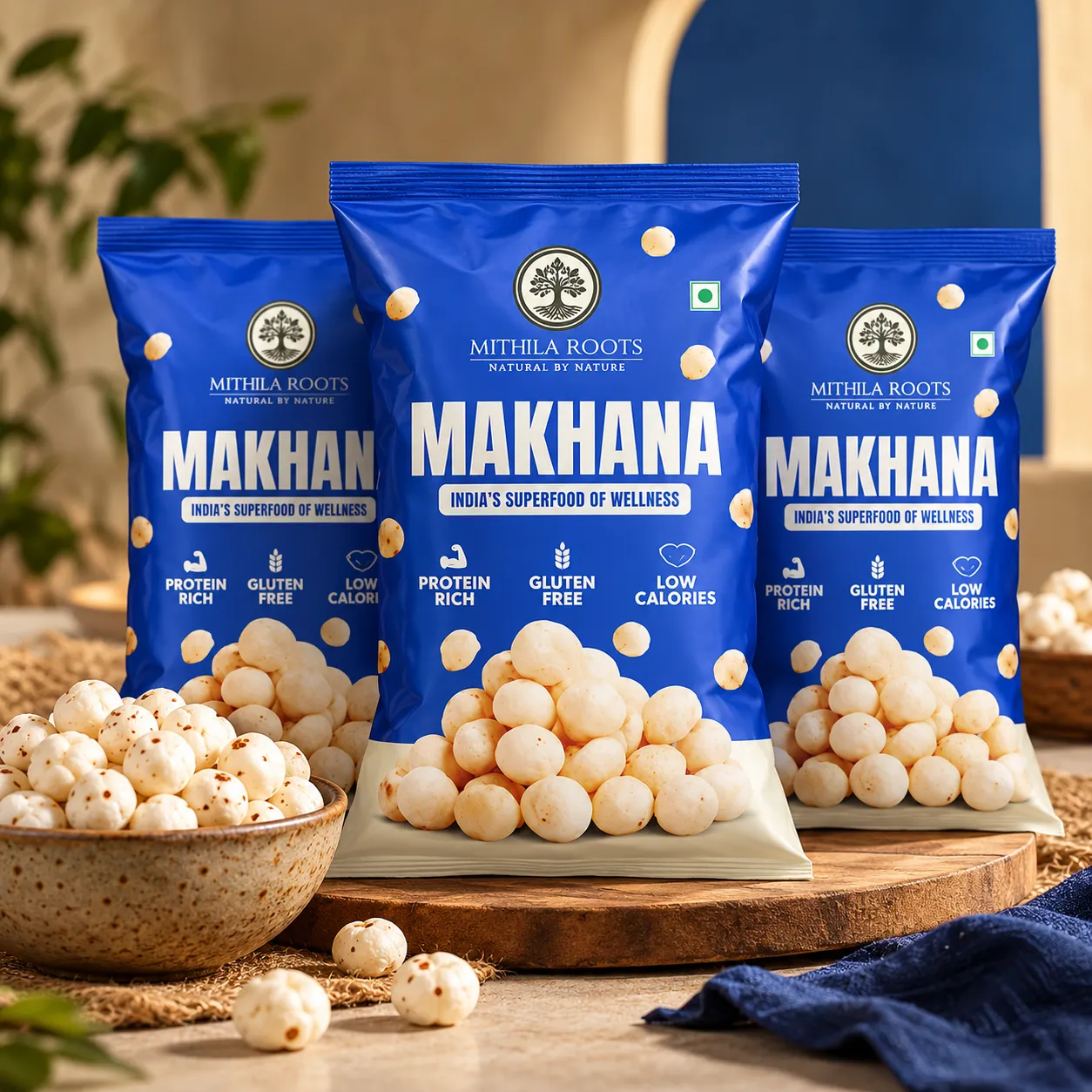 Mithila Roots Premium Jumbo Foxnuts Makhana Combo Pack | 300g