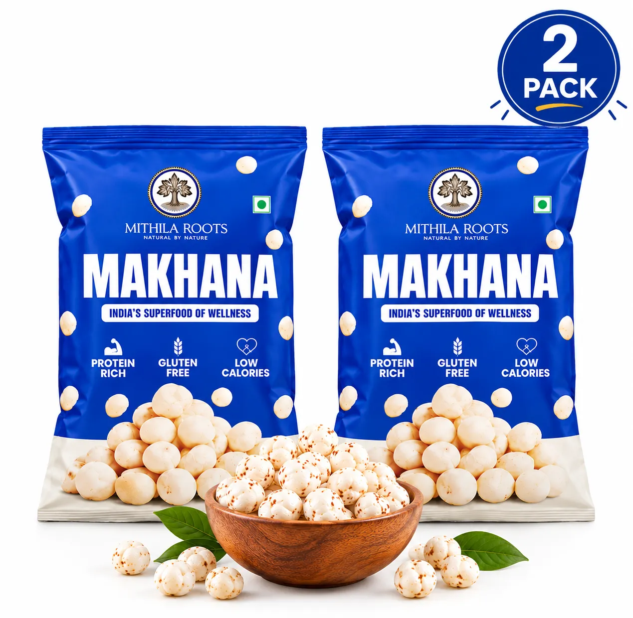 Mithila Roots Premium Roasted Fasting Makhana Pack of 2 | 500g