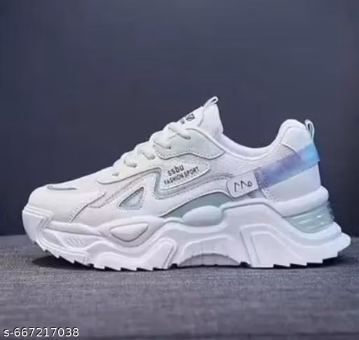 Women's & Girls' Solid Lace-Up Casual Sneakers