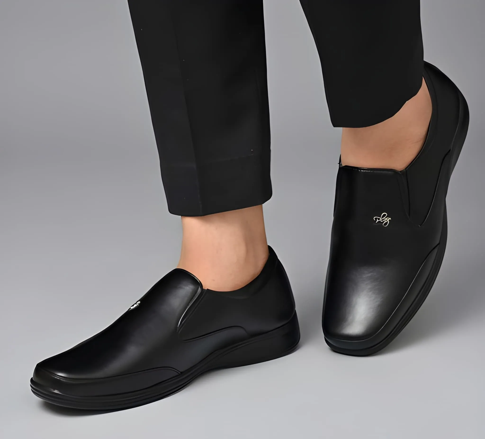 Men's Black Slip-On Formal Shoes | Fashionable Office Footwear