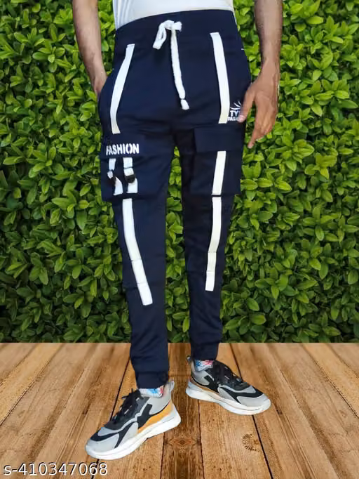 Lycra Trouser for Men – Solid Stretch Track Pants with Pockets