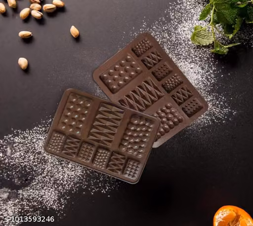 9-in-1 Silicone Chocolate Mould Tray for Bubble, Origami, Round Dot and Chocolate Bar Designs