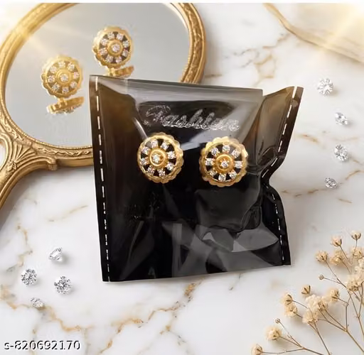 Premium Gold-Plated Kundan Chandelier Earrings for Women – Royal Luxe Sparkle Design