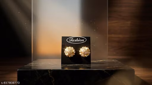  Luxury Gold-Plated Floral Designer Stud Earrings for Women and Girls